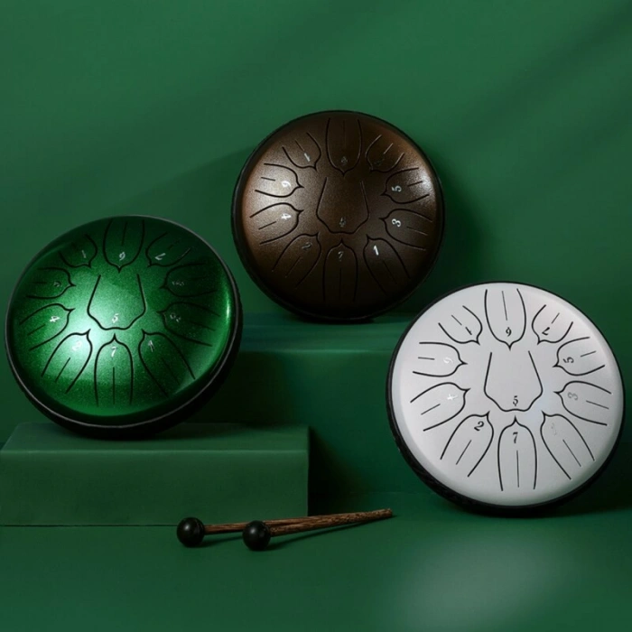 Глюкофон Глюкофон Hluru Huashu TSL11-6 Jewel Green 6" (15см) 11 нот Tongue Drum Carbon Steel