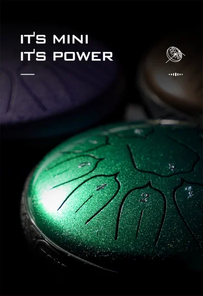 Глюкофон Hluru Huashu TSL11-6 Jewel Green 6" (15см) 11 нот Tongue Drum Carbon Steel