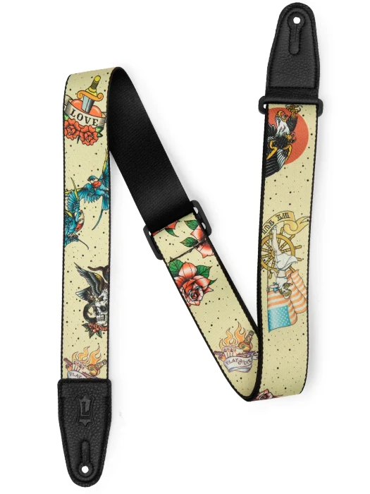 Ремінь для гітари Ремінь для гітари Levy’s MP2TAT-005 Tattoo Series (Old School)