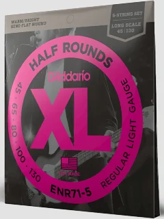 D'Addario ENR71-5 XL Nickel Half Rounds Bass 5 45-130