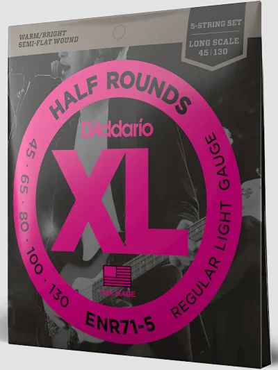 Струни D'Addario ENR71-5 XL Nickel Half Rounds Bass 5 45-130
