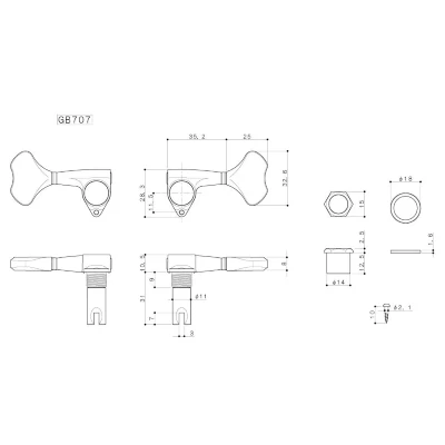 Кілки Gotoh GB707 C