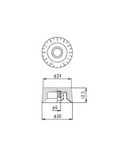 Paxphil KSP35 Speed Knob (White)