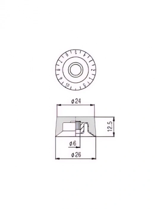 Paxphil KSP35 Speed Knob (White)