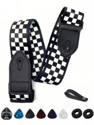 Набір для гітаріста ремінь і аксесуари - Chessboard Набір для гітаріста ремінь і аксесуари - Chessboard