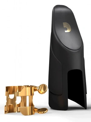 D'Addario HTS1G H-Ligature &amp; Cap for Tenor Saxophone Gold-Plated