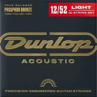 Dunlop DAP1252J Phosphor Bronze Acoustic Guitar Strings 12-String 12-52