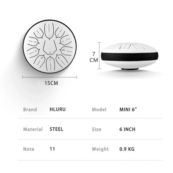 Глюкофон Hluru Huashu TSL11-6 Red 6" (15см) 11 нот Tongue Drum Carbon Steel Глюкофон Hluru Huashu TSL11-6 Red 6" (15см) 11 нот Tongue Drum Carbon Steel