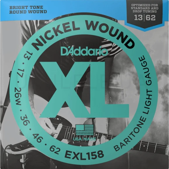 Струны D'Addario EXL158 XL Nickel Wound Baritone Light 13-62