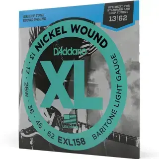 D'Addario EXL158 XL Nickel Wound Baritone Light 13-62