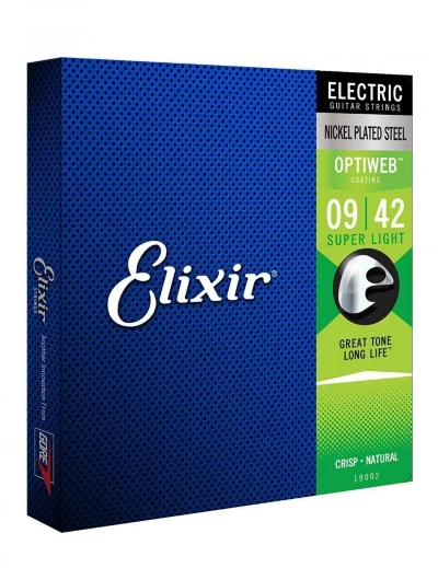 Струни Elixir 19002 Optiweb Nickel Plated Steel Super Light 9/42 (EL OW SL)