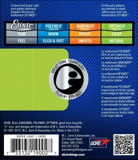 Elixir 19002 Optiweb Nickel Plated Steel Super Light 9/42 (EL OW SL)