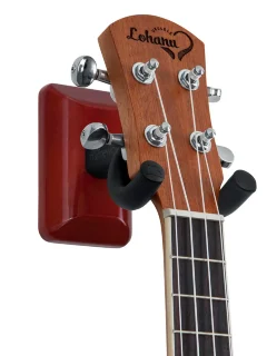 Gator Frameworks GFW-UKE-HNGRCHR Wall Mount Ukulele/Mandolin Hanger (Cherry)