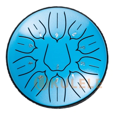 Hluru Huashu TSL11-6 SkyBlue 6&quot; (15см) 11 нот Tongue Drum Carbon Steel