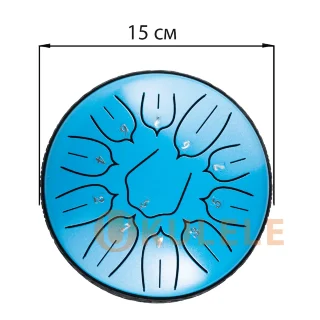 Hluru Huashu TSL11-6 SkyBlue 6" (15см) 11 нот Tongue Drum Carbon Steel