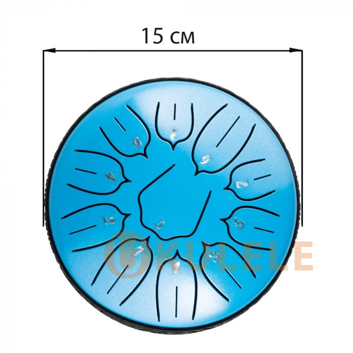 Глюкофон Глюкофон Hluru Huashu TSL11-6 SkyBlue 6" (15см) 11 нот Tongue Drum Carbon Steel