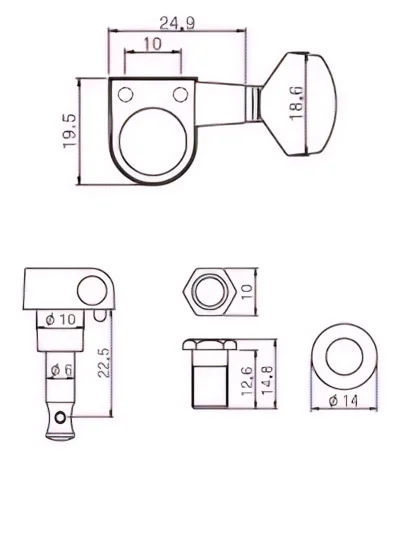 Кілки Paxphil J-807 6-in line CR