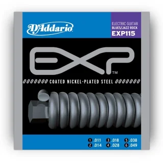 D'addario EXP115 Coated Nickel-Plated Blues/Jazz Rock Medium11-49