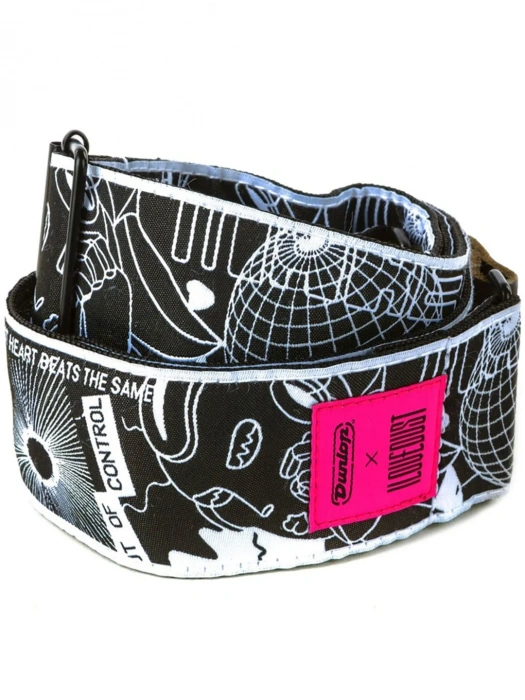 Ремінь для гітари Ремінь для гітари Dunlop ILD11 Ilovedust Robot Heart Strap