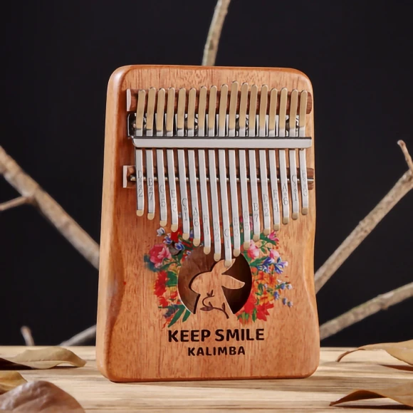 Калимба Hluru Huashu KHR17 Rabbit in Flower Mahogany (17 нот, красное дерево)