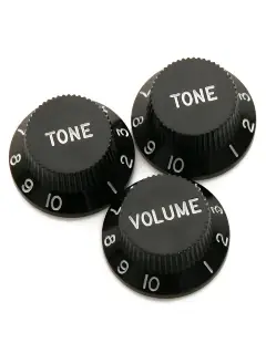 Dimarzio DM2111BK Strat Knobs Set (Black)