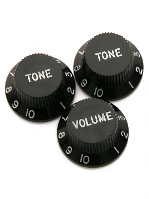 Dimarzio DM2111BK Strat Knobs Set (Black)