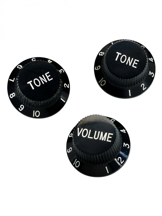 Dimarzio DM2111BK Strat Knobs Set (Black)
