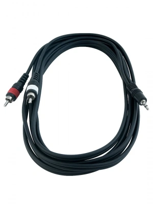 RockCable RCL20902 D4 Patch Cable - 2 x RCA to TRS MiniJack (1.5m)