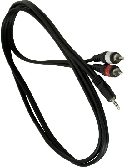 Інсертний кабель RockCable RCL20902 D4 Patch Cable - 2 x RCA to TRS MiniJack (1.5m)