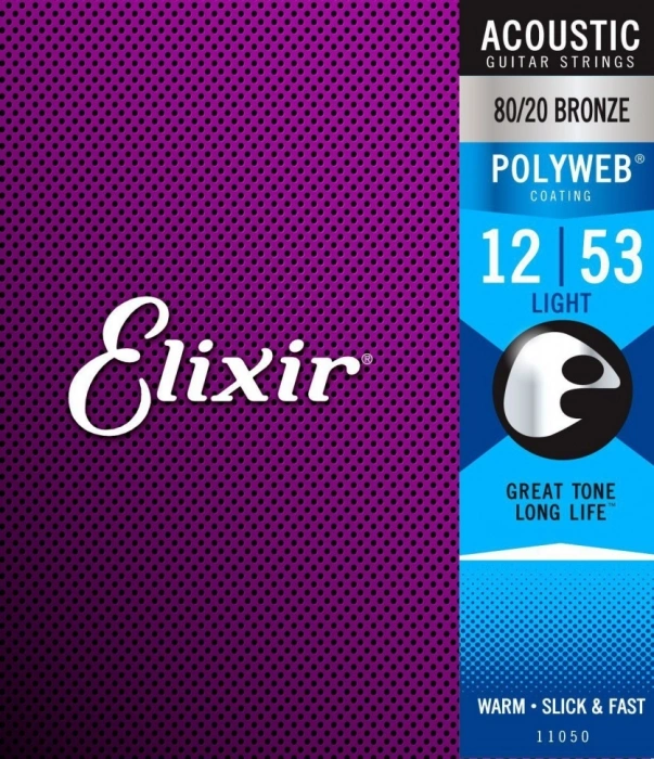Струни Струни Elixir 11050 Polyweb 80/20 Bronze Light 12/53 (AC PW L)