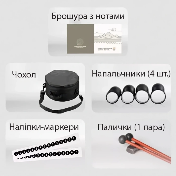 Глюкофон Глюкофон Hluru Huashu TSL15-14 Navy Blue Tongue Drum (15notes 14") Carbon Steel