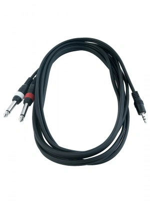 RockCable RCL20912 D4 Patch Cable - 2 x TS Jack to TRS MiniJack (1.5m)