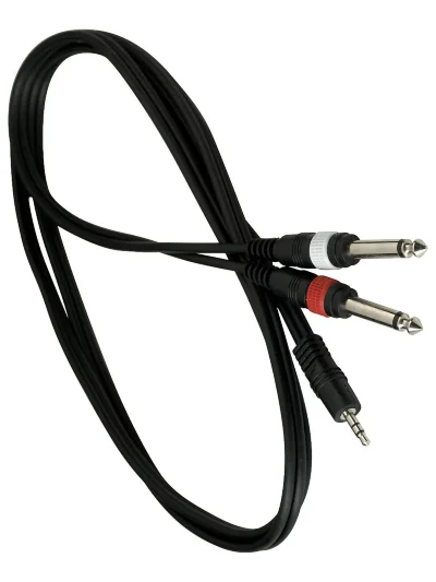 Інсертний кабель RockCable RCL20912 D4 Patch Cable - 2 x TS Jack to TRS MiniJack (1.5m)