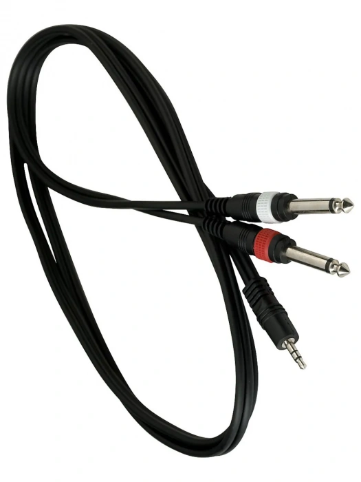 RockCable RCL20912 D4 Patch Cable - 2 x TS Jack to TRS MiniJack (1.5m)