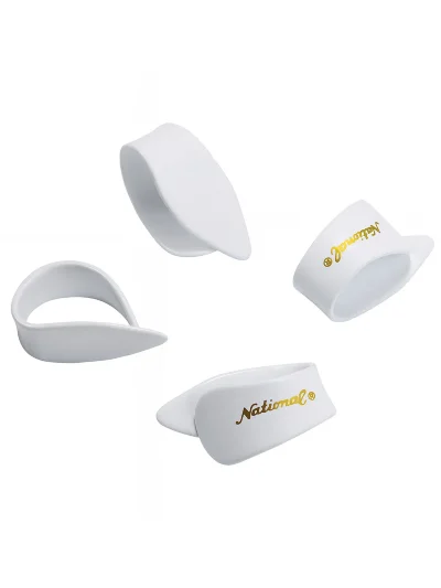 Медіатор-кіготь D'Addario National Finger Picks - White Celluloid Large 4 pack