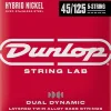Струни Dunlop DBHYN45125 Dual Dynamic Layered Twin Alloy Hybrid Wound Nickel Bass Strings 45-125 | 5-String