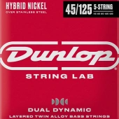 Dunlop DBHYN45125 Dual Dynamic Layered Twin Alloy Hybrid Wound Nickel Bass Strings 45-125 | 5-String Dunlop DBHYN45125 Dual Dynamic Layered Twin Alloy Hybrid Wound Nickel Bass Strings 45-125 | 5-String