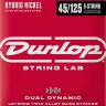 Струни Dunlop DBHYN45125 Dual Dynamic Layered Twin Alloy Hybrid Wound Nickel Bass Strings 45-125 | 5-String