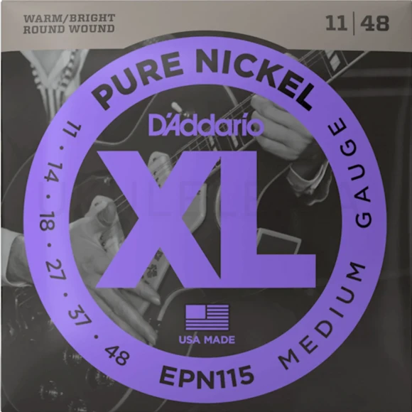 Струны D'Addario EPN115 XL Pure Nickel Blues/Jazz Rock 11-48