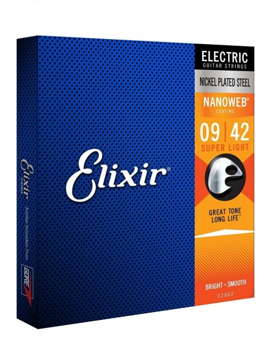 Elixir 12002 Nanoweb Nickel Plated Steel Super Light 9/42 (EL NW SL)