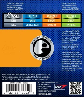 Elixir 12002 Nanoweb Nickel Plated Steel Super Light 9/42 (EL NW SL)