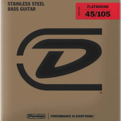 Струни Dunlop DBFS45105 Stainless Steel Flatwound Bass Strings 45-105