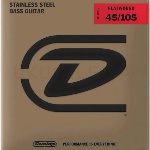 Струни Dunlop DBFS45105 Stainless Steel Flatwound Bass Strings 45-105
