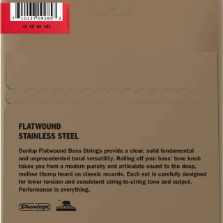 Dunlop DBFS45105 Stainless Steel Flatwound Bass Strings 45-105