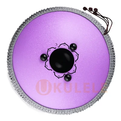 Глюкофон Hluru Huashu TWH15-14 Lavender 14" (36см) 15 нот Lotus Tongue Drum Carbon Steel