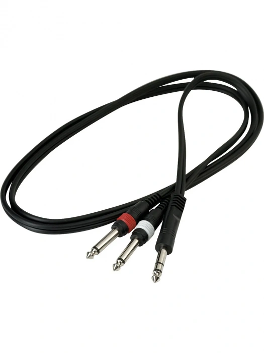 RockCable RCL20922 D4 Patch Cable - TRS Jack to 2 x TS Jack (1.5m)