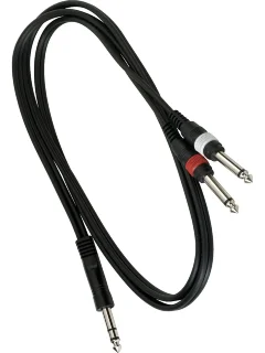 RockCable RCL20922 D4 Patch Cable - TRS Jack to 2 x TS Jack (1.5m)