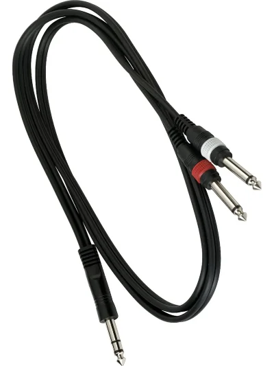 Інсертний кабель RockCable RCL20922 D4 Patch Cable - TRS Jack to 2 x TS Jack (1.5m)