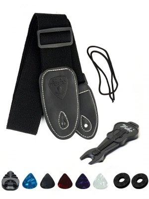 Набір для гітаріста ремінь і аксесуари - Black Punk 3014