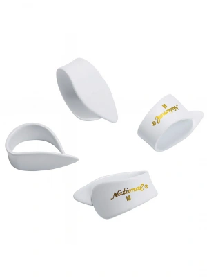 D'Addario National Finger Picks - White Celluloid Medium 4 pack